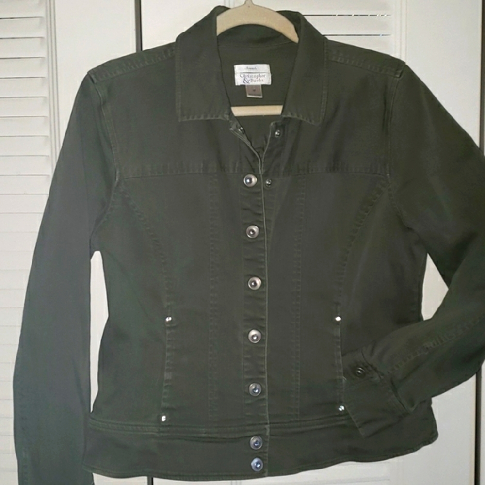 Olive Green Military Style Women's Jacket